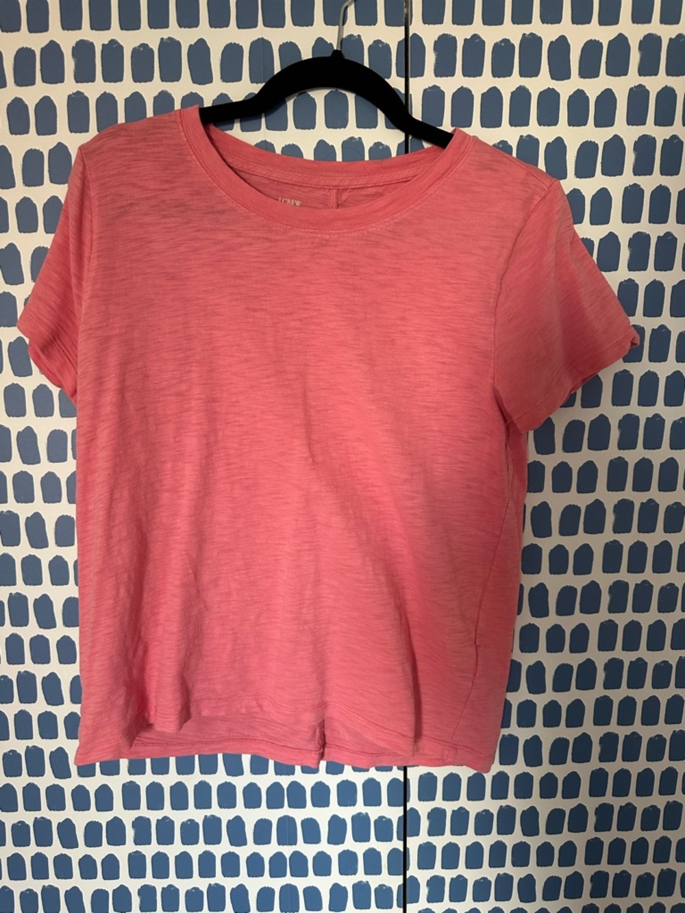 J. Crew Coral Pink Short-Sleeve Crewneck Tee